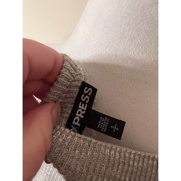 Express Grey Semi-Cropped Sweater - Picture 5 of 5